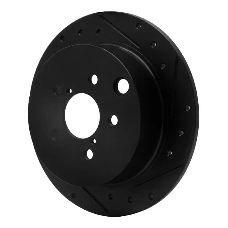 R1 Concepts — R1 12-23 Subaru XV Crosstrek Rear Right Drilled & Slotted Black Brake Rotor
R1 Brake Rotor Drill - view 2