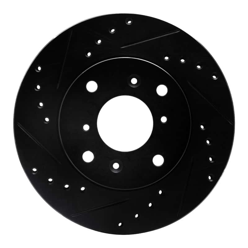 R1 Concepts — R1 98-02 Acura CL Front Left Drilled & Slotted Black Brake Rotor
R1 Brake Rotor Drill - view 1