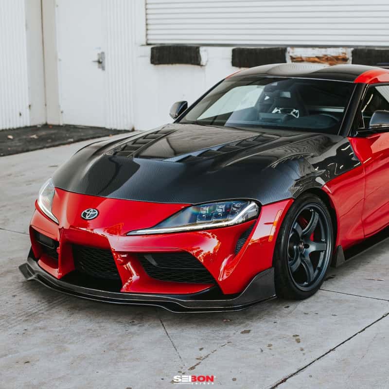 Seibon — Seibon 2020+ Toyota GR Supra TV-Style Carbon Fiber Hood - view 8