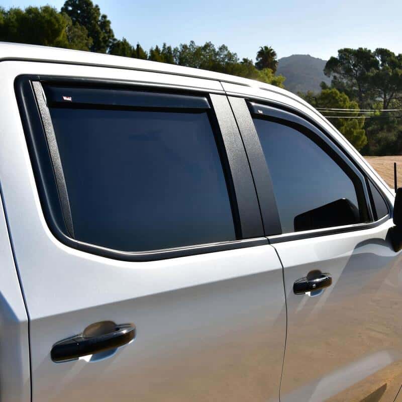 Westin — Westin 19-21 Chevy Silverado Crew Cab Pickup In-Channel Wind Deflector 4pc - Smoke
Side Window Vent - view 3