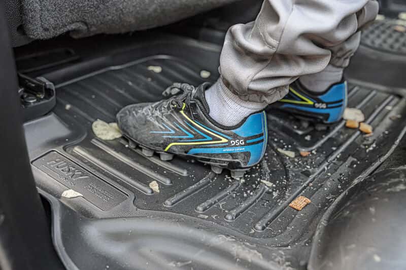 Husky Liners — Husky Liners 19-23 Chevy Silverado 1500 CC X-Act Contour Black 2nd Seat Floor Liners (Full Coverage) - view 13
