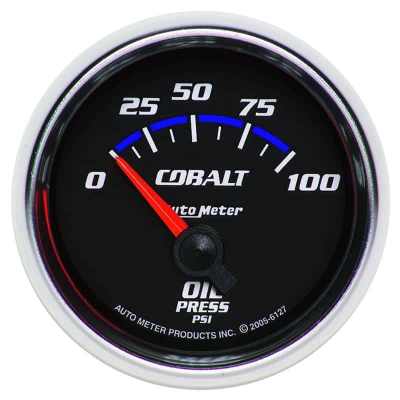 AutoMeter — Autometer Cobalt 52mm 100 PSI Short Sweep Electric Oil Pressure Gauge
GA 2" OILP ELEC CB - view 1