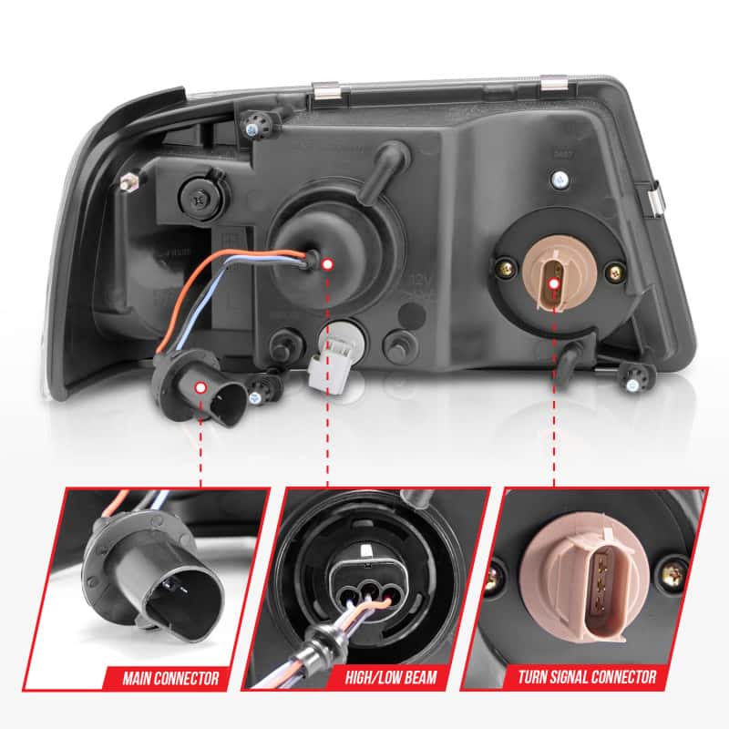 ANZO — ANZO 2001-2011 Ford Ranger Crystal Headlights w/ Light Bar Chrome Housing
Head Light Set
HdLtSet - view 4