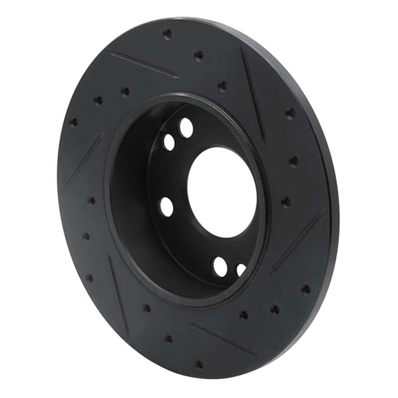 R1 Concepts — R1 83-89 Mercedes-Benz 190D Front Left Drilled & Slotted Black Brake Rotor
R1 Brake Rotor Drill - view 4