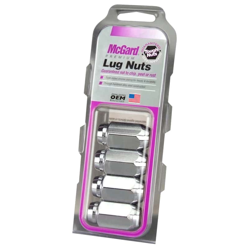 McGard — McGard Hex Lug Nut (Cone Seat) 9/16-18 / 7/8 Hex / 1.75in. Length (4-Pack) - Chrome - view 3
