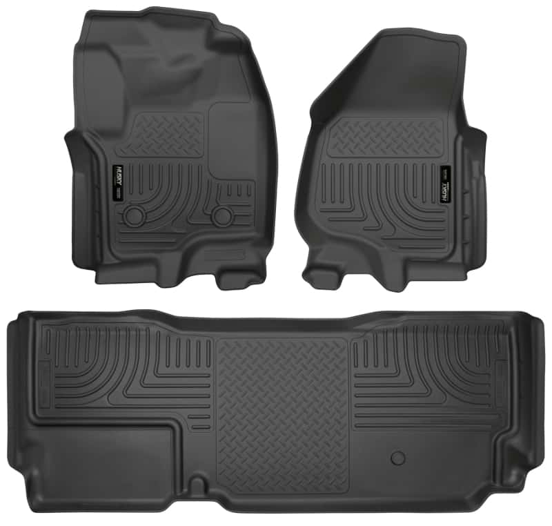 Husky Liners — Husky Liners 2012.5 Ford SD Super Cab WeatherBeater Combo Black Floor Liners (w/o Manual Trans Case)
Floor Liners - view 1