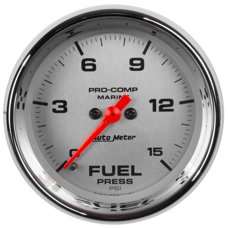 AutoMeter — Autometer 2-1/16in 15PSI Digital Stepper Motor Marine Chrome Ultra-Lite Gauge
GA 2" FUELP 15PSI MC - view 1