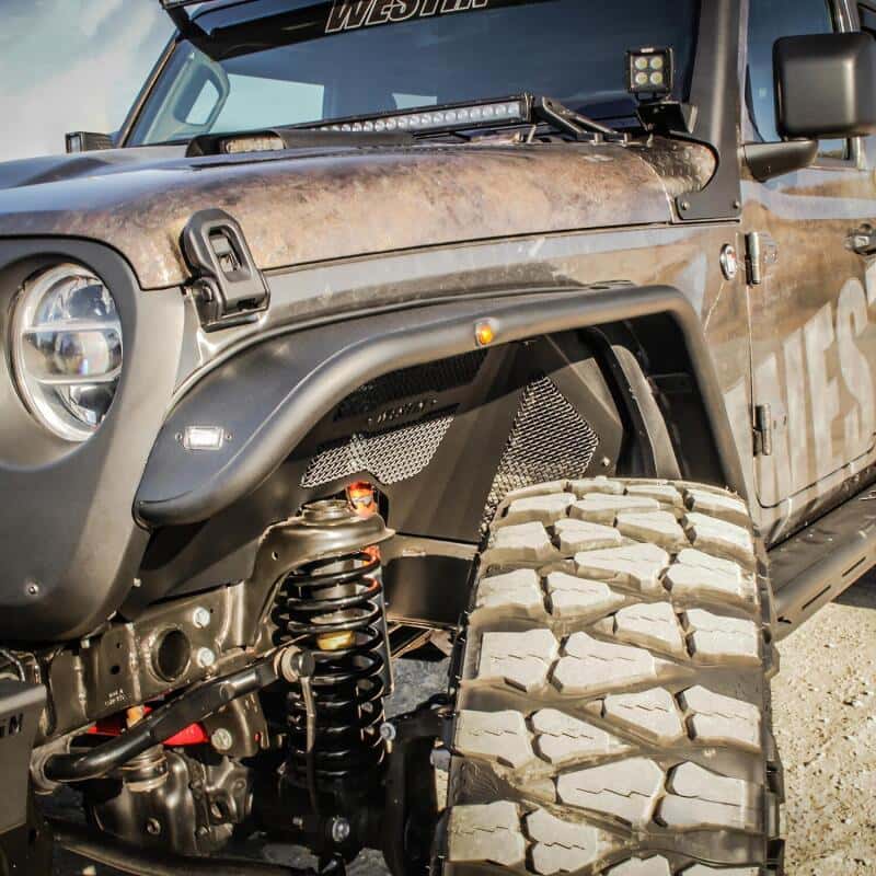 Westin — Westin 18-20 Jeep Wrangler JL / 20 Gladiator Tube Fenders - Front - Textured Black
Fender - view 4