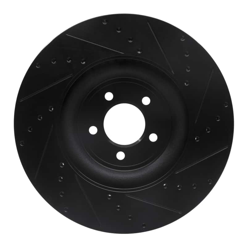 R1 Concepts — R1 06-21 Jaguar F-Type Front Left Drilled & Slotted Black Brake Rotor
R1 Brake Rotor Drill - view 5