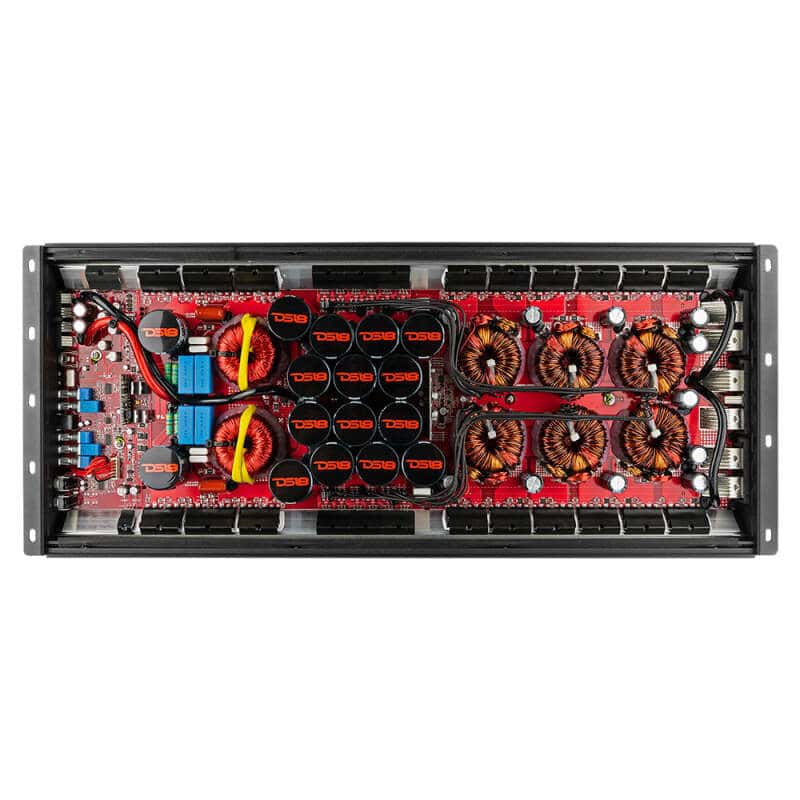 DS18 — DS18 1-Chnl Amp 18000 Burst/0.67ohm 10000/1ohm 5800/2ohm 3500/4ohm Watts RMS w/ Voltmeter Black - view 14