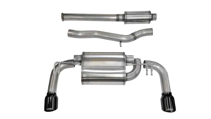CORSA Performance — Corsa 2008-2015 Mitsubishi Lancer Evolution X Sedan 2.0L Black Sport Dual Rear Cat-Back Exhaust
Exhaust - view 3