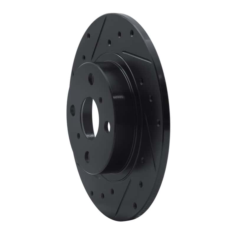 R1 Concepts — R1 87-89 Toyota MR2 Rear Left Drilled & Slotted Black Brake Rotor
R1 Brake Rotor Drill - view 2