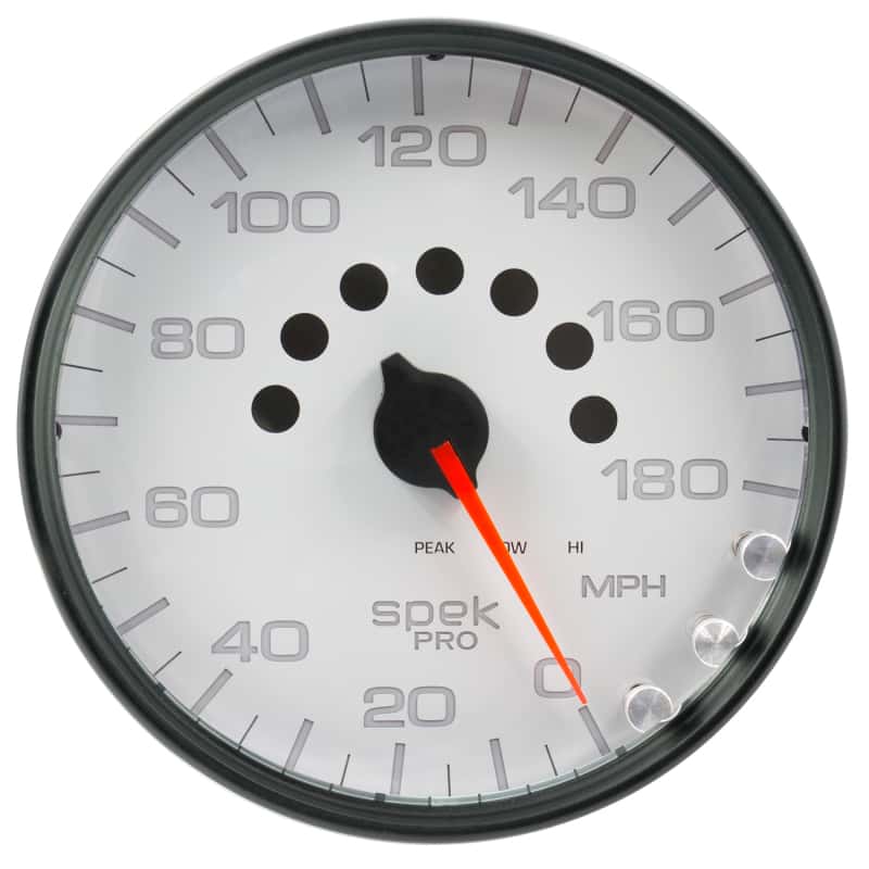 AutoMeter — Autometer Spek-Pro Gauge Speedometer 5in 180 Mph Elec. Programmable White/Black
GA 5" SPEEDO WCB SPK - view 3