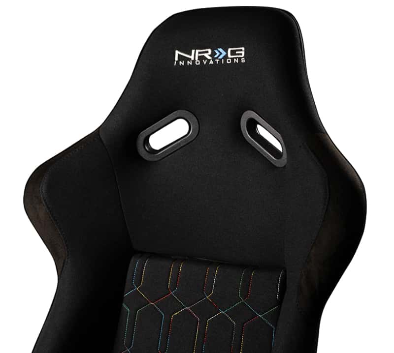 NRG — NRG FRP Bucket Seat (Black w/ Multi Color Geometric Pattern) - Large - view 4