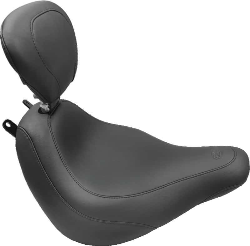 Mustang Motorcycle — Mustang 18-19 Honda Gold Wing GL1800 Standard Touring 1PC Seat w/ Driver Backrest - Black - view 3