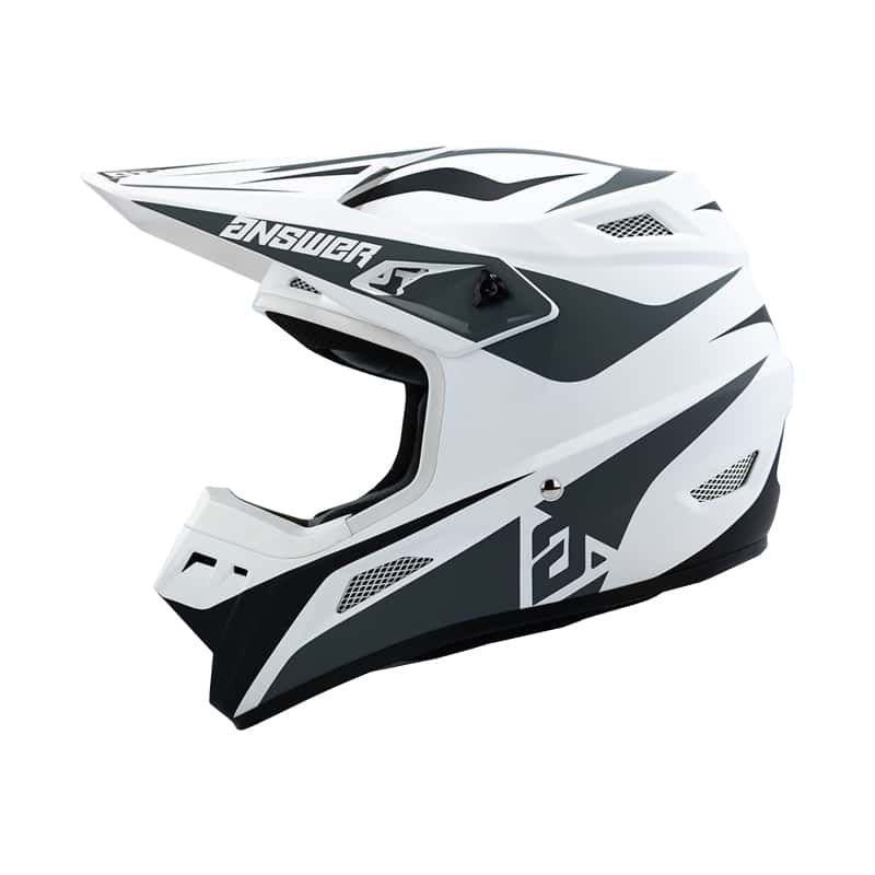 Answer — Answer 26 AR1 Mototown Helmet Glossy White/Grey/Black Youth - Medium - view 1