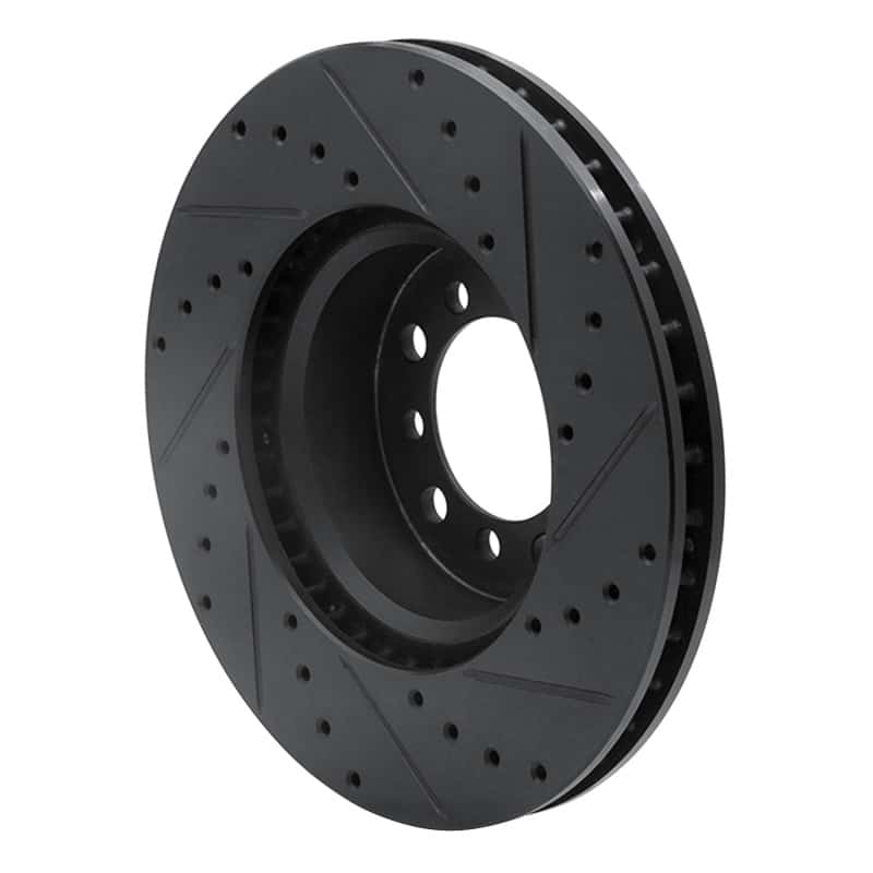 R1 Concepts — R1 85-91 Mercedes-Benz 300SE Front Left Drilled & Slotted Black Brake Rotor
R1 Brake Rotor Drill - view 4