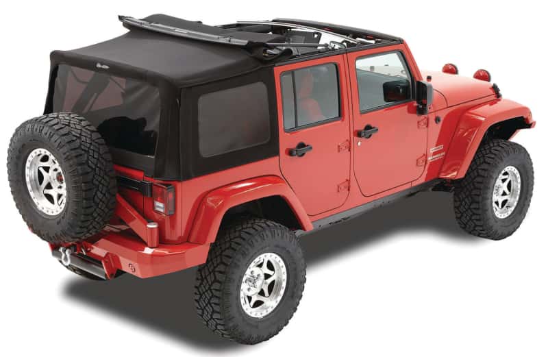 Bestop — Bestop 10-18 Jeep Wrangler JK 4-Door Replace A-Top (Prem Blk Twill Tinted Windows No Door Skins )
Replace-A-Top for OE - view 1