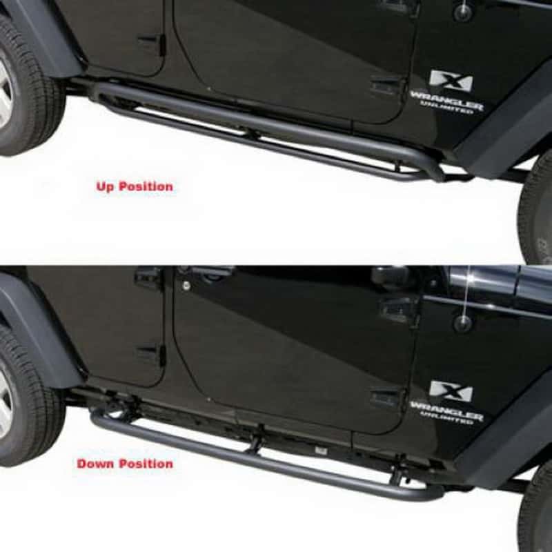 Rampage — Rampage 2007-2018 Jeep Wrangler(JK) Srs Side Bar Rockerguard Step - Black
Rtrctbl RckGrd Stp
Nerf/Step Bar - view 2