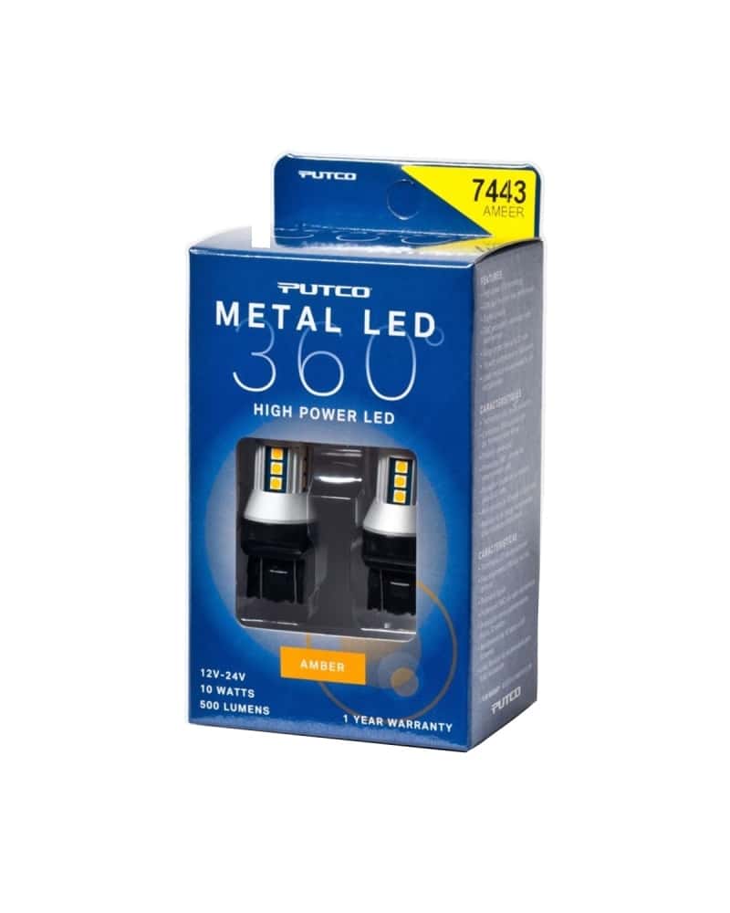 Putco — Putco 7443 - Amber Metal 360 LED
Bulb - view 1