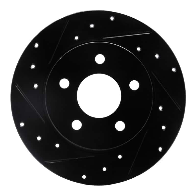 R1 Concepts — R1 04-12 Chevrolet Malibu Rear Left Drilled & Slotted Black Brake Rotor
R1 Brake Rotor Drill - view 1