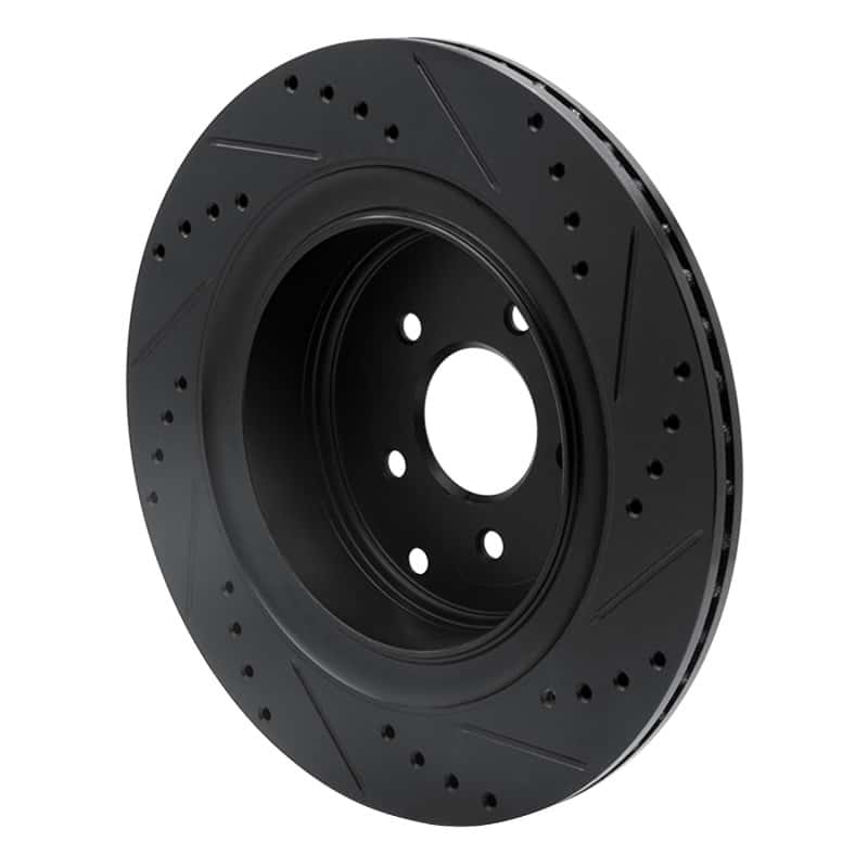 R1 Concepts — R1 09-24 Infiniti Q70L Rear Left Drilled & Slotted Black Brake Rotor
R1 Brake Rotor Drill - view 4