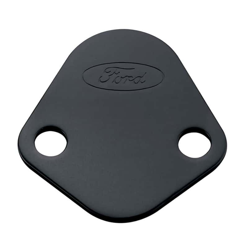 Ford Racing — Ford Racing Fuel Pump Block Off Plate - Black Crinkle Finish w/ Ford Oval
FuelPmpBlk-OffPlt - view 2