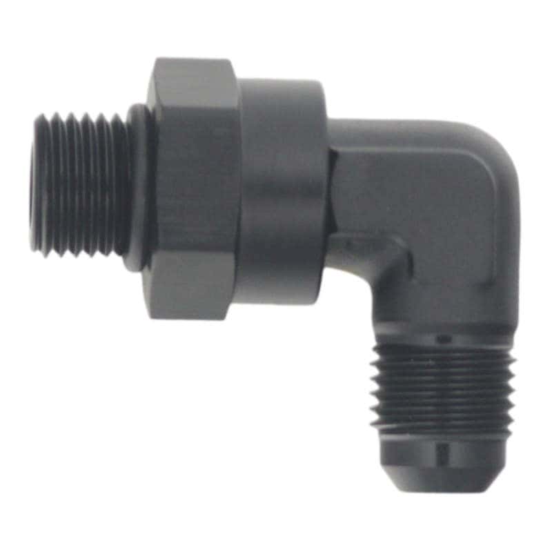 DeatschWerks — DeatschWerks 6AN ORB Male Swivel to 90-Degree 6AN Male Flare - Anodized Matte Black
Lines & Fittings - view 1