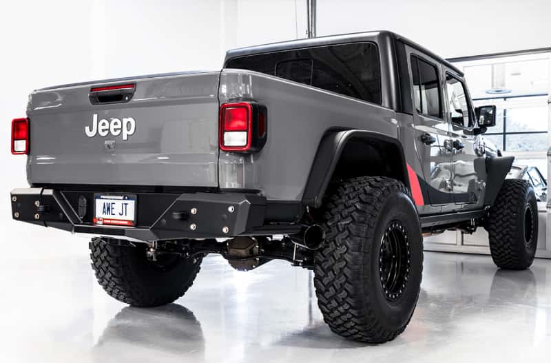 AWE Tuning — AWE Tuning 20-21 Jeep Gladiator JT 3.6L Tread Edition Cat-Back Dual Exhaust - Diamond Black Tip
Tread Exhaust - view 3