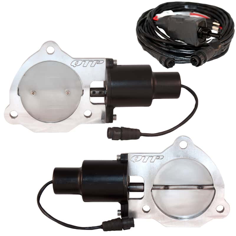 QTP — QTP 3.5in Bolt-On QTEC Dual Electric Cutout Valves - Pair - view 2