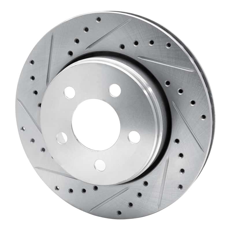 R1 Concepts — R1 07-12 Dodge Nitro Front Left Drilled & Slotted Silver Brake Rotor
R1 Brake Rotor Drill - view 2