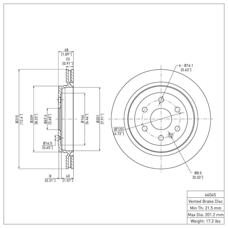 DFC — DFC 10-16 Cadillac SRX Rear GeoSPEC Coated Rotor
DFC Brake Rotor - view 6