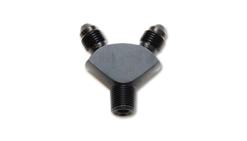 Vibrant — Vibrant -3AN x -3AN x 1/8in NPT Y-Adapter Fitting - Aluminum
1/8"NPTxdual3ANYAdpt
1/8NPTxDual-3ANY-Adp
AN Fitting - view 2