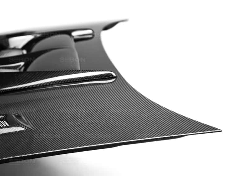 Seibon — Seibon 04-05 Subaru WRX/STi CW Carbon Fiber Hood - view 5