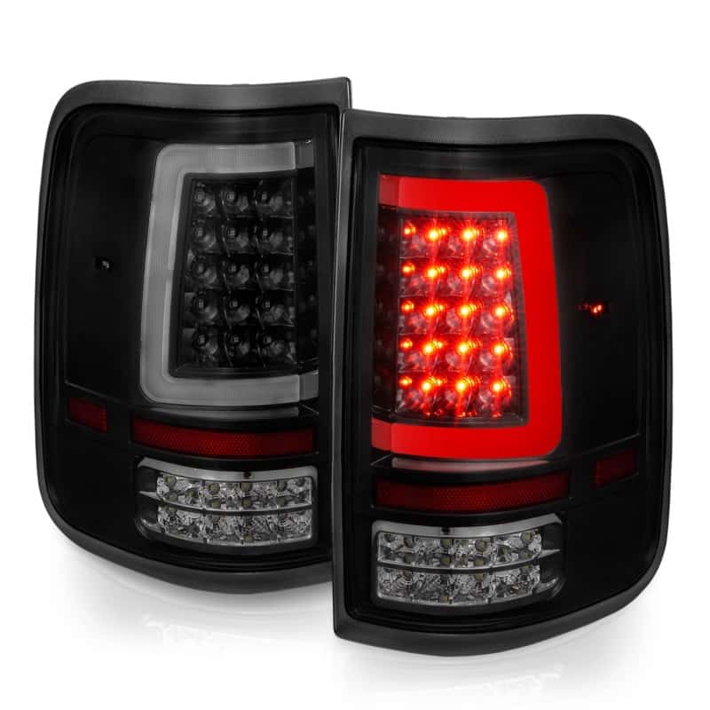 ANZO — ANZO 2004-2006 Ford F-150 LED Tail Lights w/ Light Bar Black Housing Smoke Lens - view 7