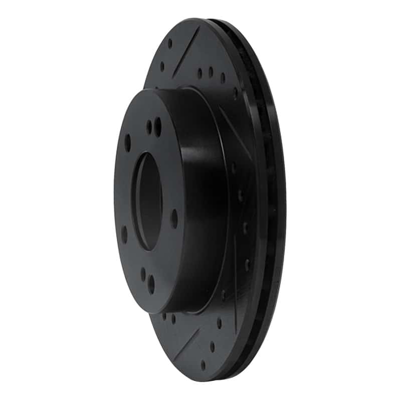 R1 Concepts — R1 94-96 Nissan 240SX Front Left Drilled & Slotted Black Brake Rotor
R1 Brake Rotor Drill - view 2