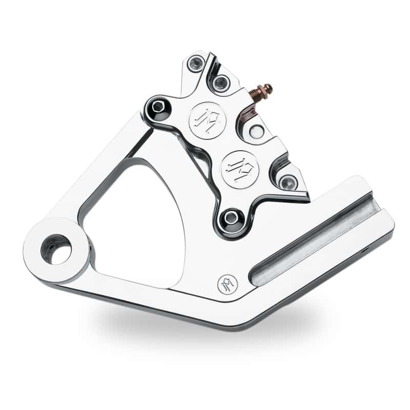 Performance Machine — Performance Machine Rear 4 Piston Caliper and Bracket - Chrome - view 1