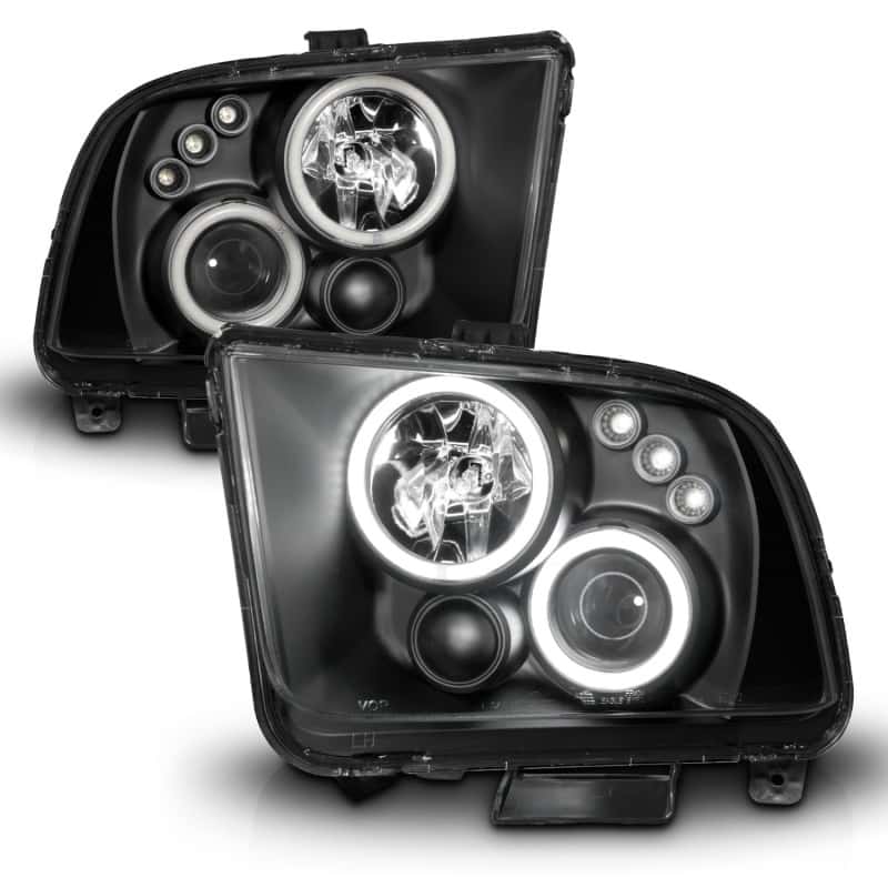 ANZO — ANZO 2005-2009 Ford Mustang Projector Headlights w/ Halo Black
Head Light Set
HdLtSet - view 3