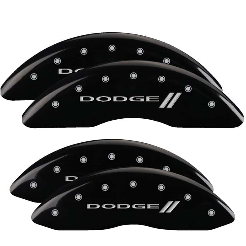 MGP — MGP 4 Caliper Covers Engraved Front & Rear With stripes/Dodge Black finish silver ch
Caliper Covers - view 1
