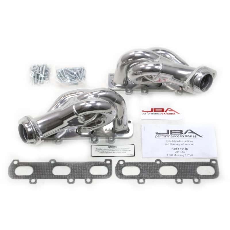 JBA — JBA 11-17 Ford Mustang 3.7L V6 1-5/8in Primary Silver Ctd Cat4Ward Header
Exhaust Header - view 2