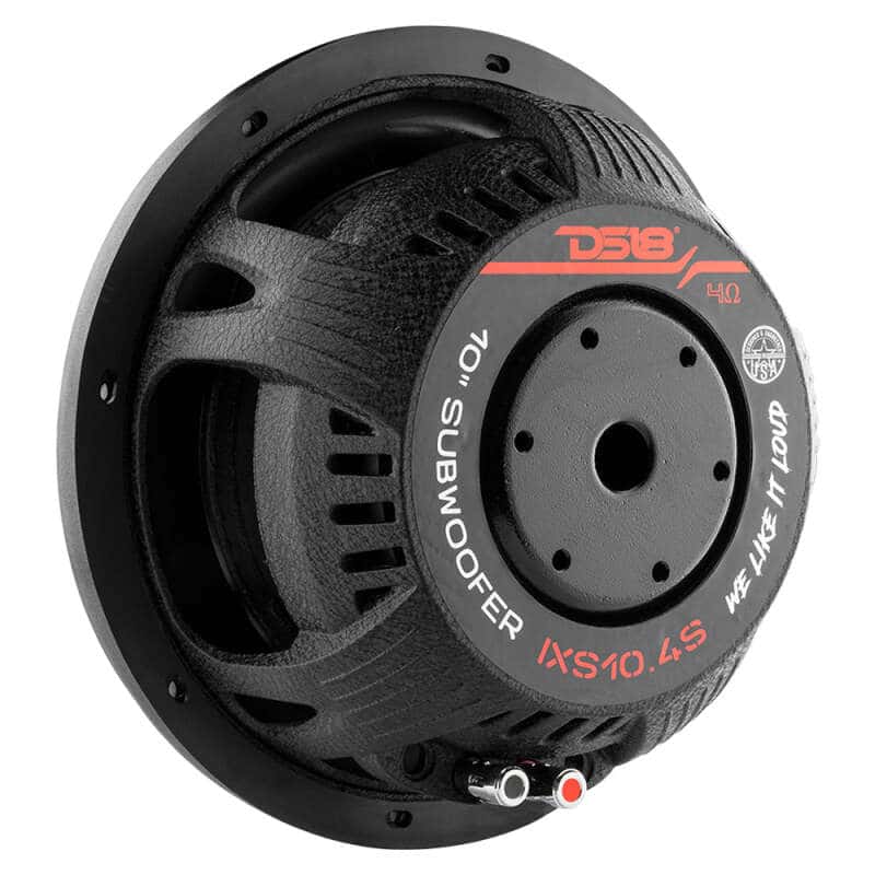 DS18 — DS18 10in 600 Watts RMS 4 ohm SVC Shallow Mount Fiber Glass Subwoofer IXS Series - view 1