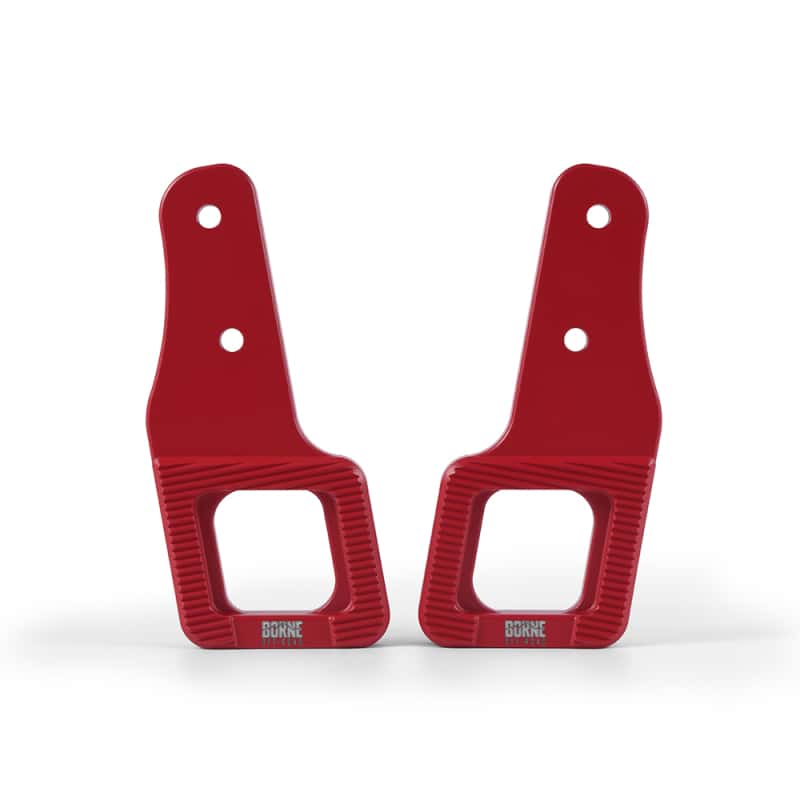 Borne Off-Road — Borne Off-Road 2017+ Ford Raptor / 2009+ Ford F150 Borne Off-Road Billet Tow Hooks - Red - view 3