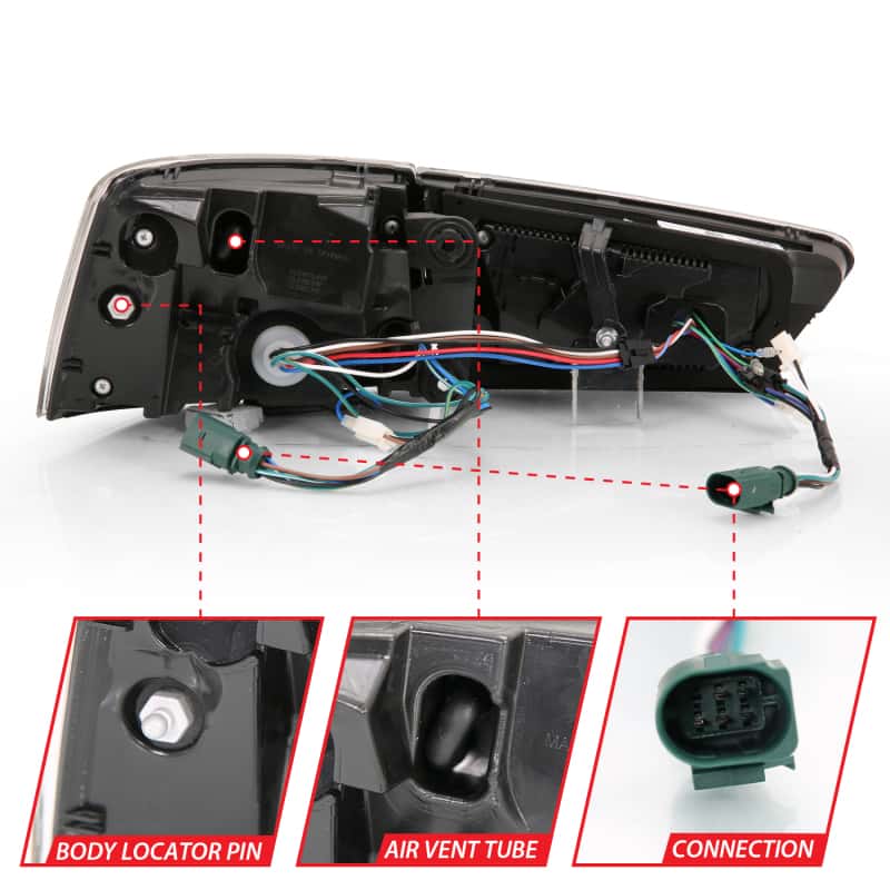 ANZO — ANZO 2012-2018 Audi A6 LED Taillight Black Housing Red/Clear Lens 4 pcs (Sequential Signal)
Tail Light Set
TailLightSet - view 5