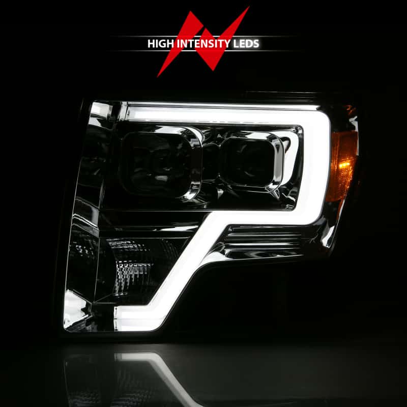 ANZO — ANZO 2009-2014 Ford F-150 Projector Headlight Plank Style Chrome Amber
Head Light Set
HdLtSet - view 12