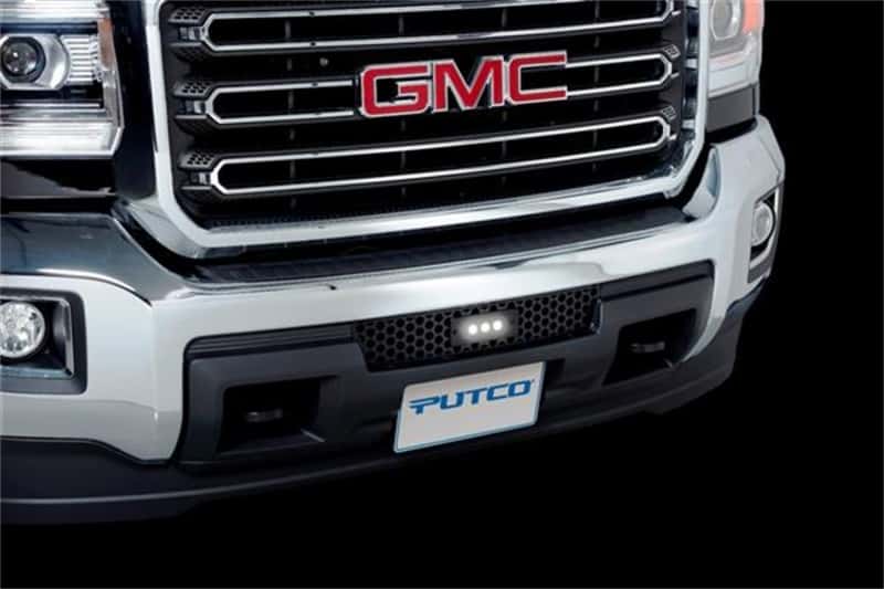 Putco — Putco 15-19 GMC Sierra HD SS Black Punch Bumper Grille Insert w/Flush 6in Luminix Lightbar
BmprValanceGrilleIns - view 3