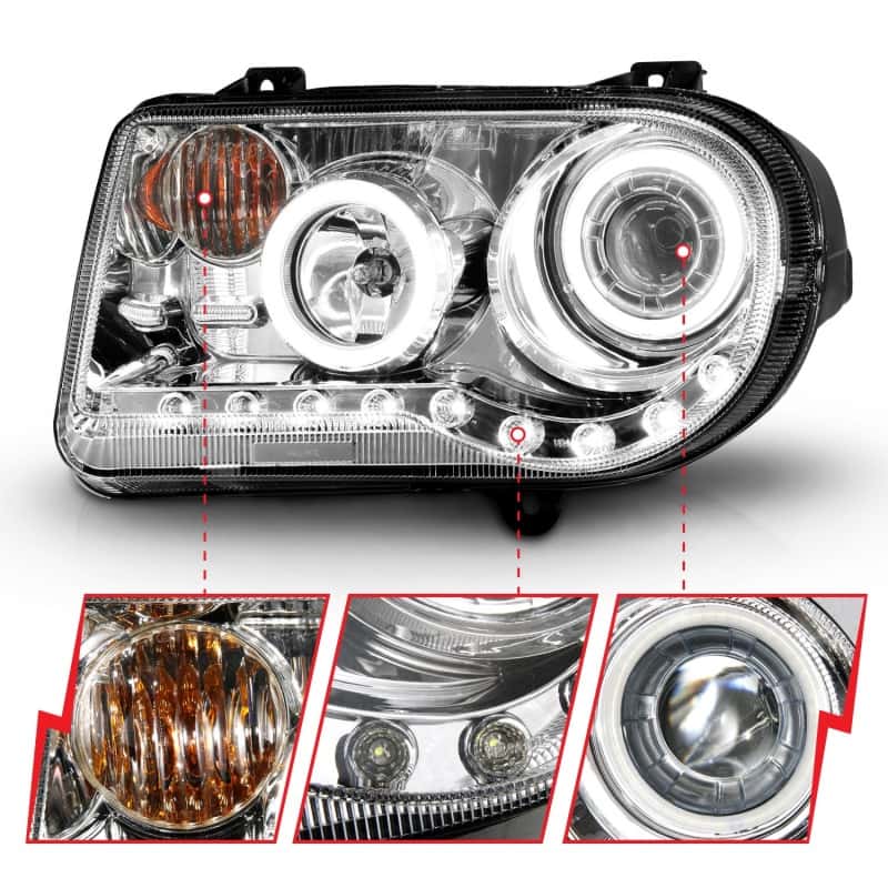 ANZO — ANZO 2005-2010 Chrysler 300C Projector Headlights w/ Halo Chrome (CCFL) G2
Head Light Set
HdLtSet - view 4