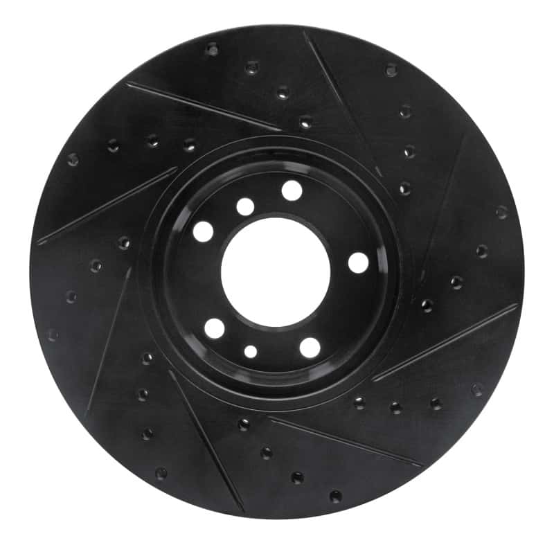 R1 Concepts — R1 91-01 BMW 740I Front Left Drilled & Slotted Black Brake Rotor
R1 Brake Rotor Drill - view 5