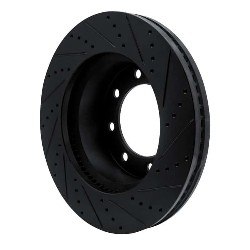 R1 Concepts — R1 12-25 Ford F-350 Super Duty 4WD Front Left Drilled & Slotted Black Brake Rotor
R1 Brake Rotor Drill - view 4