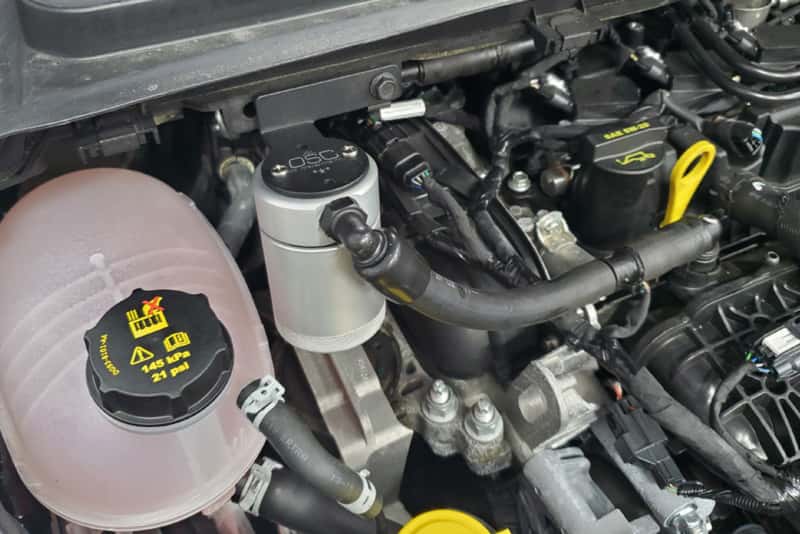 J&L — J&L 16-19 Ford Escape 1.5L EcoBoost Passenger Side Oil Separator 3.0 - Clear Anodized
Oil Separator
3053P-C  - view 2