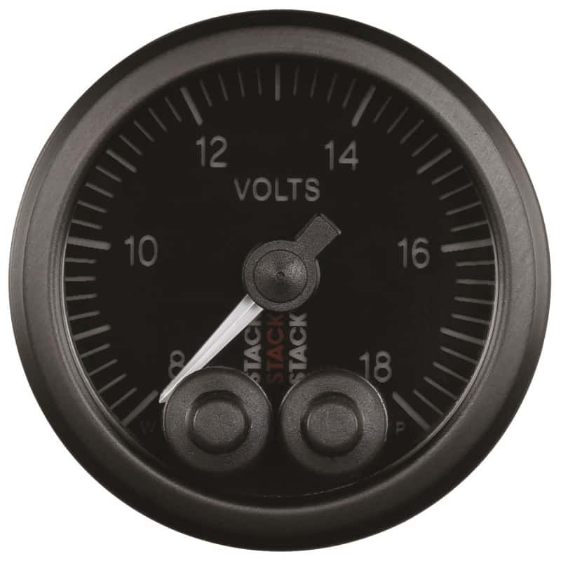 AutoMeter — Autometer Stack 52mm 8-18V Pro-Control Battery Voltage Gauge -Black
Ga Volt PC Blk 18v - view 2